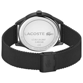 Lacoste men's black steel watch