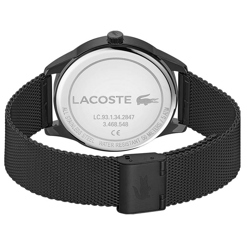 Montre Lacoste homme acier noir - vue 3
