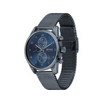 Montre Boss homme chronographe acier bleu - vue 2