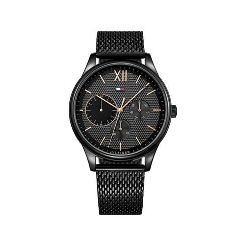 Mouvement Tommy Hilfiger homme acier noir
