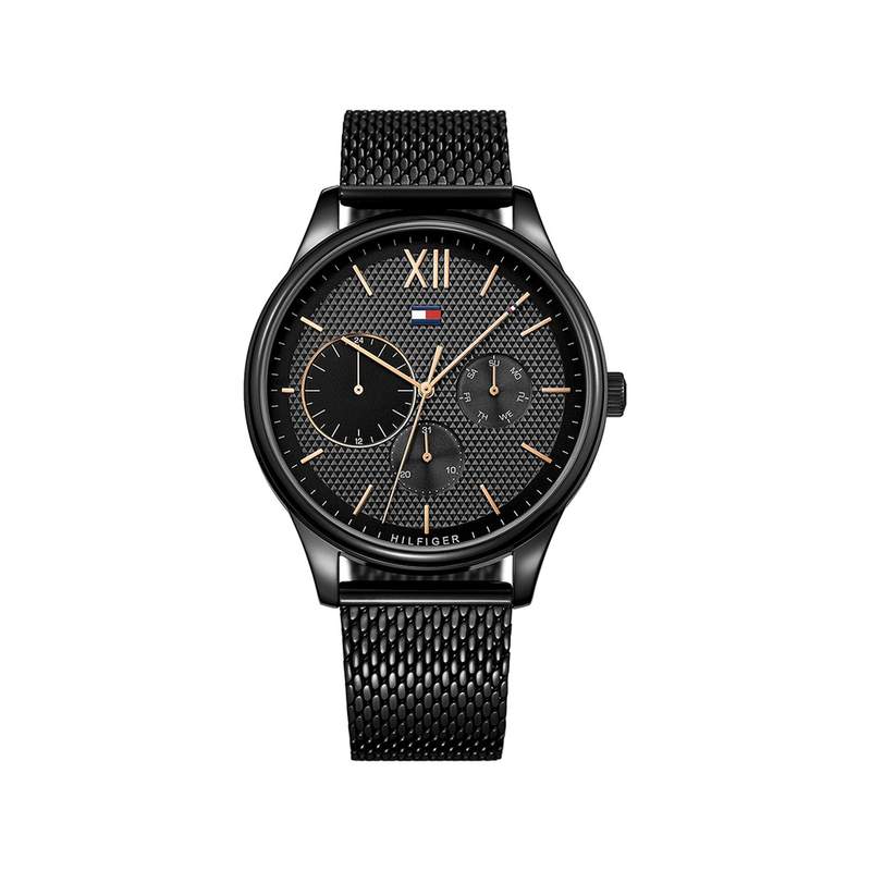 Mouvement Tommy Hilfiger homme acier noir - vue 1