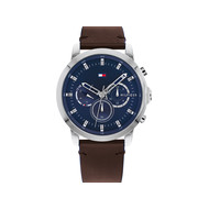 Montre Tommy Hilfiger homme acier cuir marron