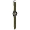 Montre Swatch homme acier noir caoutchouc vert - vue VD1