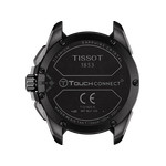 Montre Tissot homme titane noir bracelet caoutchouc noir - vue 3