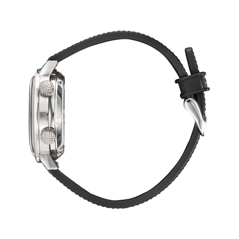 Montre Lip homme automatique acier caoutchouc noir - vue 2