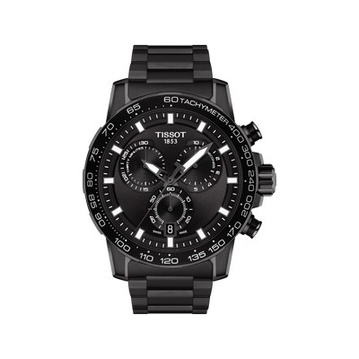 TISSOT T-SPORT SUPERSPORT CHRONO men's chronograph watch black dial black PVD bracelet