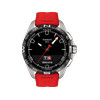 Montre Tissot T-Touch Connect Solar Homme titane bracelet caoutchouc rouge - vue V1