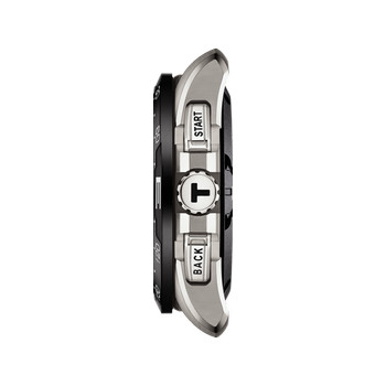 Montre TISSOT T-TOUCH CONNECT SOLAR Homme cadran noir bracelet synthétique rouge