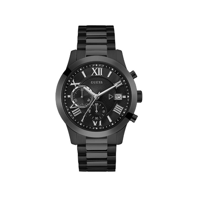 Montre Guess homme chronographe acier noir - vue 1