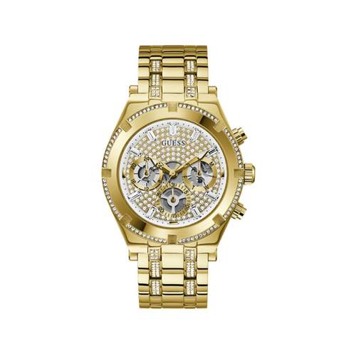 Guess men's watch in yellow gold-plated steel