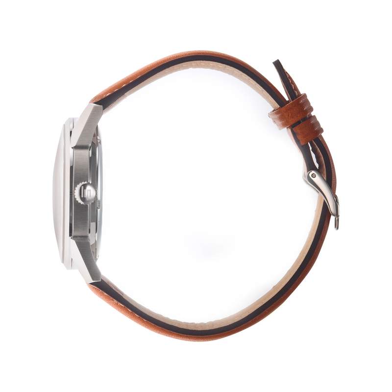Montre Lip homme acier cuir marron - vue 2
