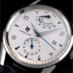 Lip herenhorloge automatisch staal blauw leer - model D1