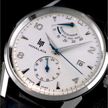 Montre Lip homme automatique acier cuir bleu