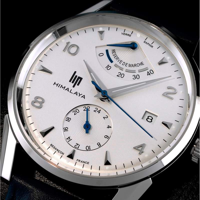 Montre Lip homme automatique acier cuir bleu - vue D1