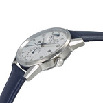Lip herenhorloge automatisch staal blauw leer - model D2