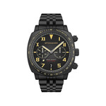 Spinnaker herenchronograafhorloge van zwart staal - afbeelding 1