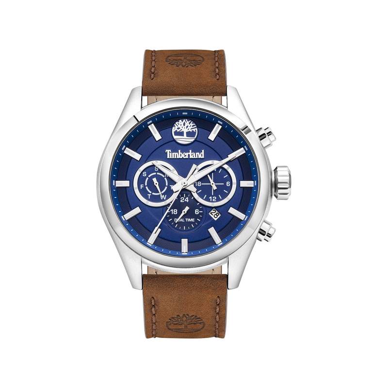 Montre Timberland homme acier cuir marron - vue 1