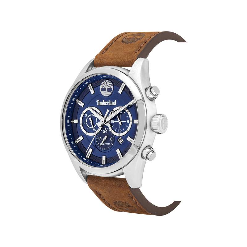 Montre Timberland homme acier cuir marron - vue 2