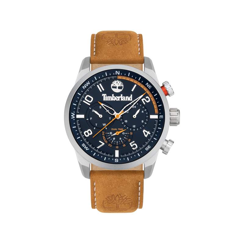 Montre Timberland homme acier cuir marron - vue 1