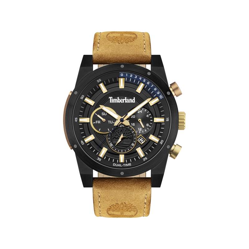 Montre Timberland homme acier cuir marron - vue 1