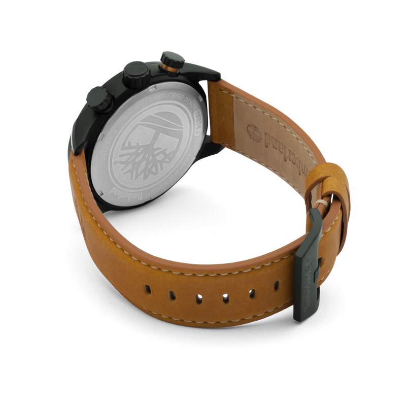Montre Timberland homme acier cuir marron - vue 3