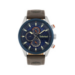 Montre Timberland homme acier cuir marron - vue 1
