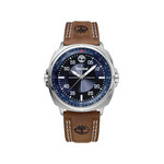 Montre Timberland homme acier cuir marron - vue 1