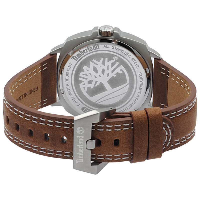 Montre Timberland homme acier cuir marron - vue 3