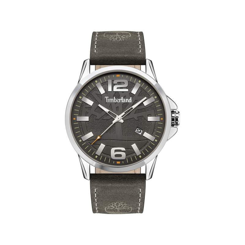 Montre Timberland homme acier cuir marron - vue 1