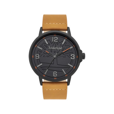 Montre Timberland homme acier cuir beige