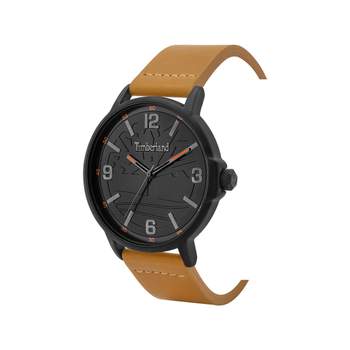 Timberland herenhorloge van staal en beige leer