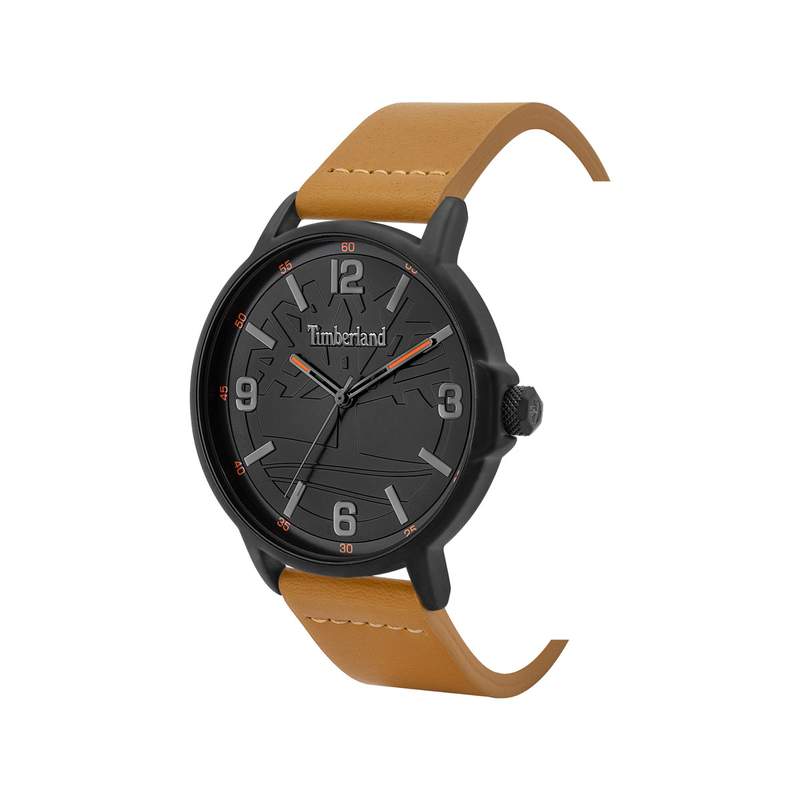 Montre Timberland homme acier cuir beige - vue 2