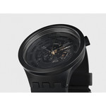 Swatch horloge voor dames en heren, biogebaseerd materiaal, zwart - model D2