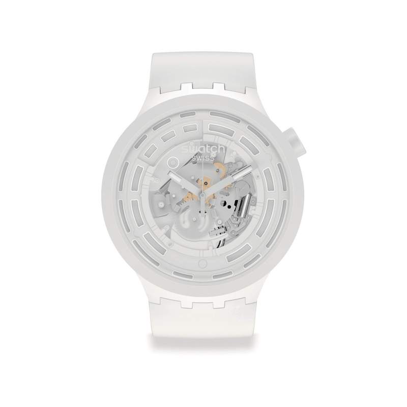 Montre Swatch mixte matériau biosourcé blanc - vue 1