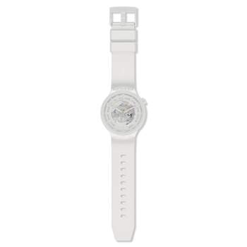 Swatch-horloge voor dames en heren van biologisch afbreekbaar materiaal, wit