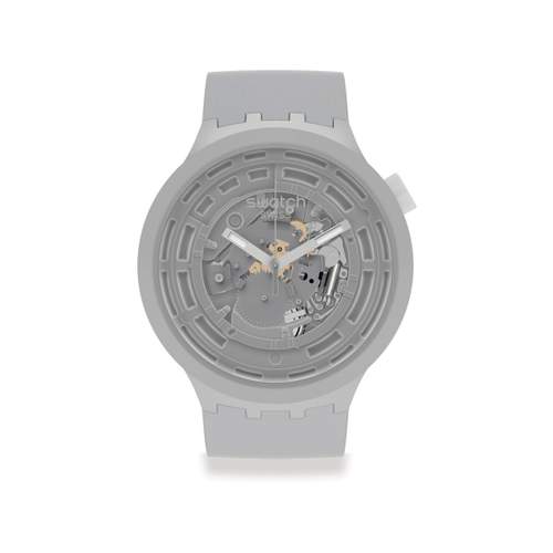 Montre Swatch mixte matériau biosourcé gris