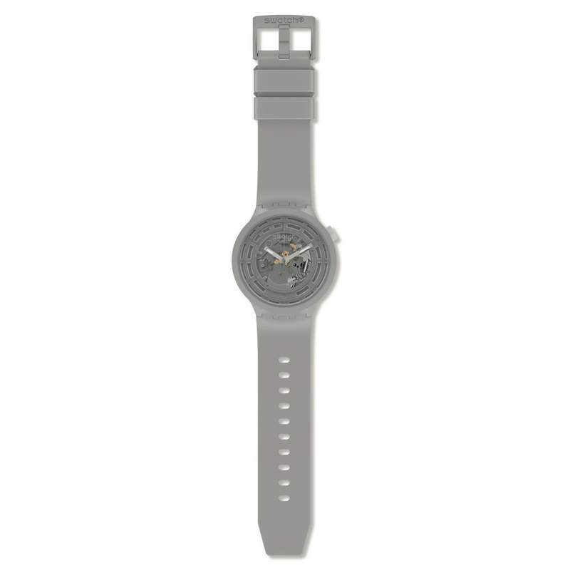 Montre Swatch mixte matériau biosourcé gris - vue D1