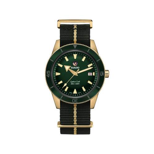 Rado herenhorloge automatisch brons NATO groen