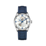 Montre Hamilton homme automatique acier cuir bleu - vue 1