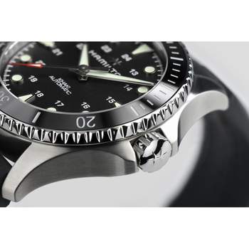 Hamilton herenhorloge automatisch staal rubber zwart