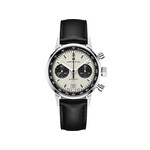 Montre Hamilton homme automatique chronographe acier cuir noir - vue 1