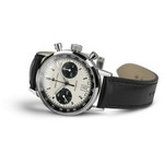 Montre Hamilton homme automatique chronographe acier cuir noir - vue 3