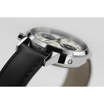 Montre Hamilton homme automatique chronographe acier cuir noir - vue D2