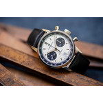 Montre Hamilton homme automatique chronographe acier cuir noir - vue D3