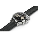 Montre Hamilton homme mécanique chronographe acier cuir noir - vue 2