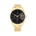 Montre Tommy Hilfiger homme acier doré jaune - vue 1