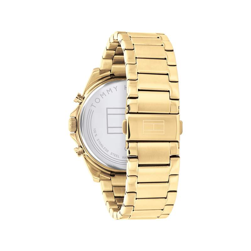 Montre Tommy Hilfiger homme acier doré jaune - vue 3