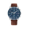 Montre Tommy Hilfiger homme acier cuir marron - vue V1