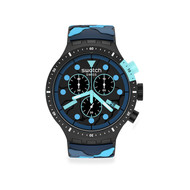 Montre Swatch mixte silicone plastique bleu