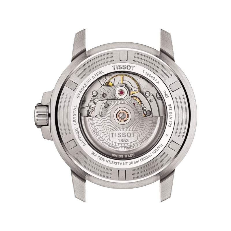 Montre TISSOT T-SPORT SEASTAR 1000 POWERMATIC 80 homme automatique cadran vert bracelet acier inoxydable - vue 3